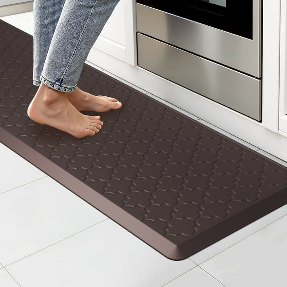 GALMAXS7 Kitchen Mat Anti Fatigue Cushioned Mat Brown Kitchen Rug Memory Foam Ergonomic Rug 17"x 59"