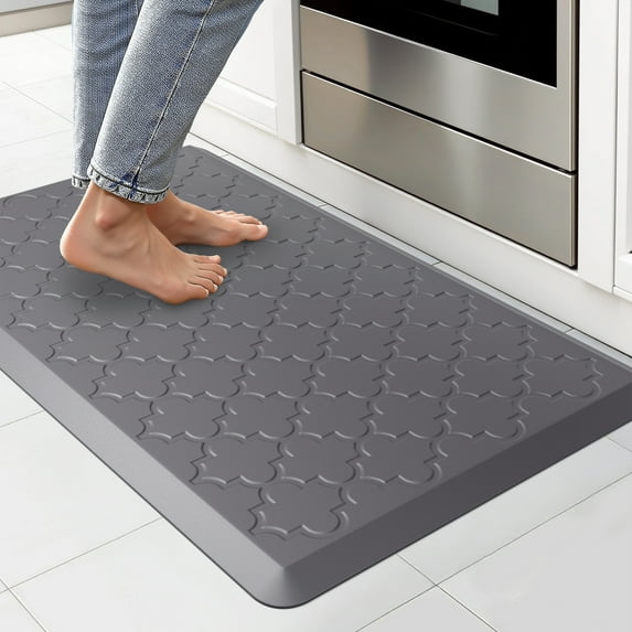 GALMAXS7 Kitchen Mat Anti Fatigue Mats for Kitchen Gray Kitchen Rug Memory Foam Ergonomic Rug 17"x 29"