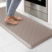 GALMAXS7 Kitchen Mat Anti Fatigue Cushioned Mat Khaki Kitchen Rug Memory Foam Ergonomic Rug 17"x 47"