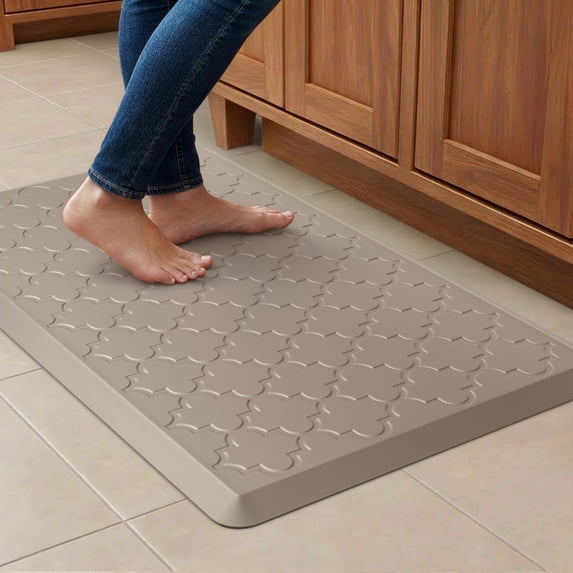 GALMAXS7 Kitchen Mat Anti Fatigue Mats for Kitchen,Non Slips Kitchen Rugs and Mats for Floor,17"x29",Khaki