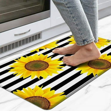 GALMAXS7 Kitchen Mats Sunflower Kitchen mats Anti Fatigue Mats for Kitchen Floor Cushioned 17.3"x29"