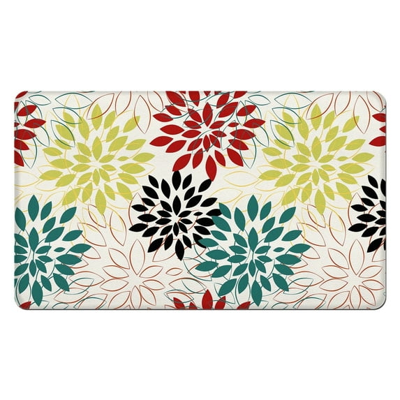 GALMAXS7 Kitchen Mats for Floor 1/2 Inch Anti Fatigue Mats Floral Kitchen Rugs Cushioned Colorful