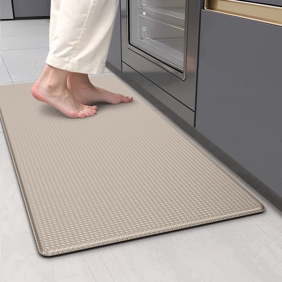 GALMAXS7 Kitchen Rugs and Mats Kitchen Mat Anti Fatigue Mats for kitchen, Non Slips Kitchen Floor Mat for Standing,17"x29",Khaki