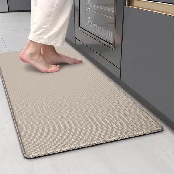 GALMAXS7 Kitchen Rugs and Mats Kitchen Mat Anti Fatigue Mats for kitchen, Non Slips Kitchen Floor Mat for Standing,17"x29",Khaki