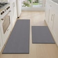 thumbnail image 1 of GALMAXS7 Kitchen Rugs and Mats 2 Piece Non Skid Kitchen Mats Washable Kitchen Floor Mats 20"x32"+20"x47",Gray, 1 of 10