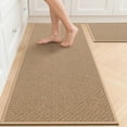 thumbnail image 1 of GALMAXS7 Kitchen Rugs and Mats 2 Piece Non Skid Kitchen Mats Washable Kitchen Floor Mats 20"x32"+20"x47",Beige, 1 of 10