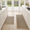 thumbnail image 1 of GALMAXS7 Kitchen Rugs and Mats 2 Piece Non Skid Kitchen Mats Washable Kitchen Floor Mats 20"x32"+20"x47",Beige, 1 of 9