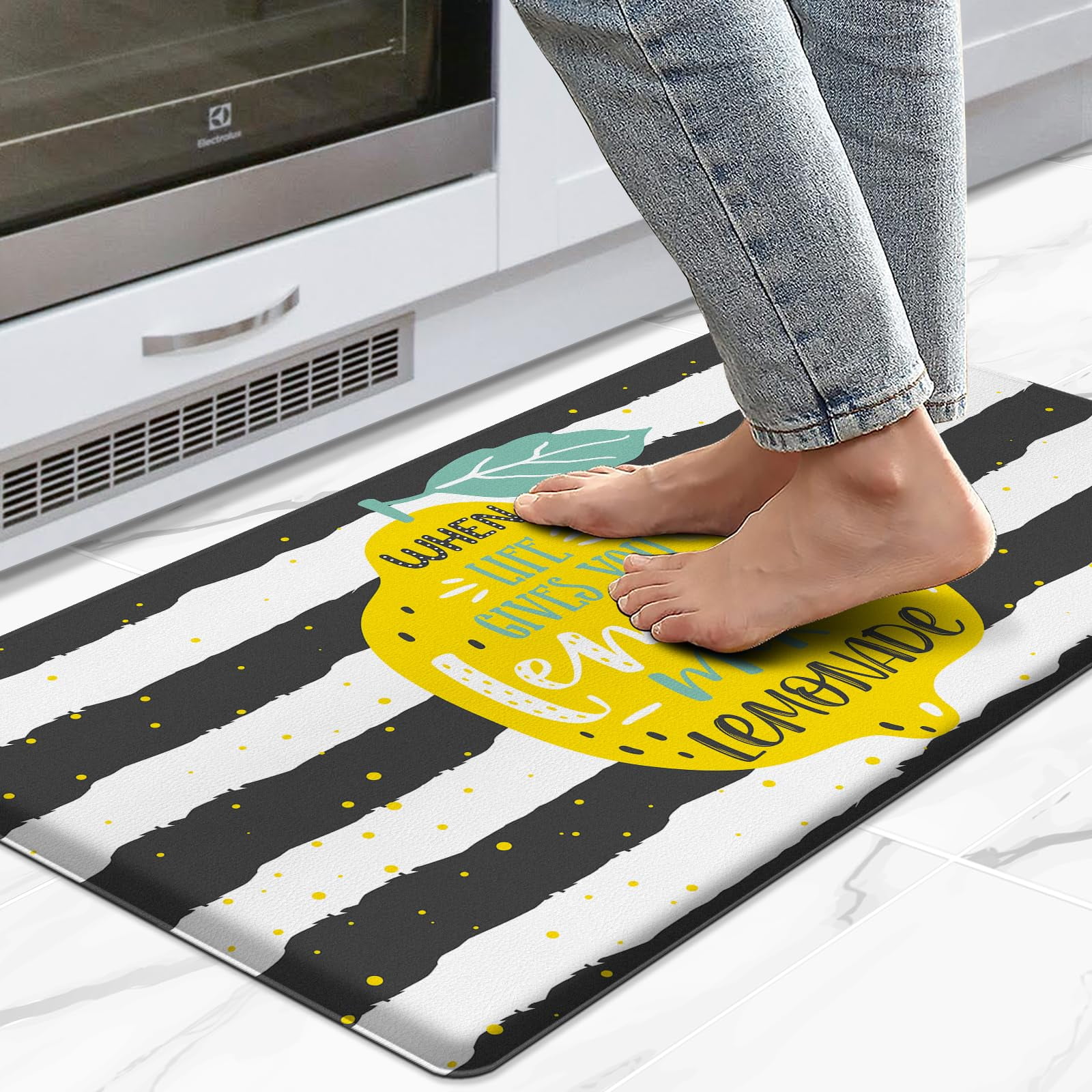 GALMAXS7 Lemon Kitchen Mats Anti Fatigue Mats for Kitchen Floor
