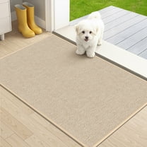GALMAXS7 Indoor Door Mats for Entryway 20"x32", Non Slip Doormat for Inside,Dirt Trapper,Washable Welcome Mat floor mats for home, Beige