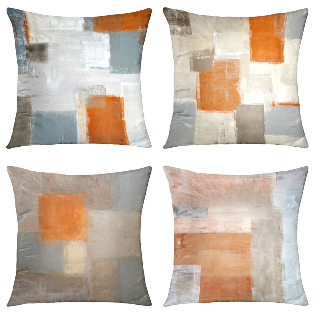 GALMAXS7 Square Throw Pillow Cover, Pack of 4 Soft Velvet Decorative