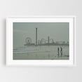 thumbnail image 1 of GALVESTON BOARDWALK - Galveston Texas Photography Beach Boardwalk Coast Ocean Waves Travel Poster Scenic White Framed Wall Art Print 16 x 24 inches, 1 of 3