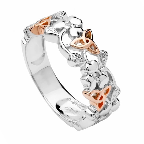 GALWAY Trinity Knot/S/Rock Rose Gold/Silver Ring - 5