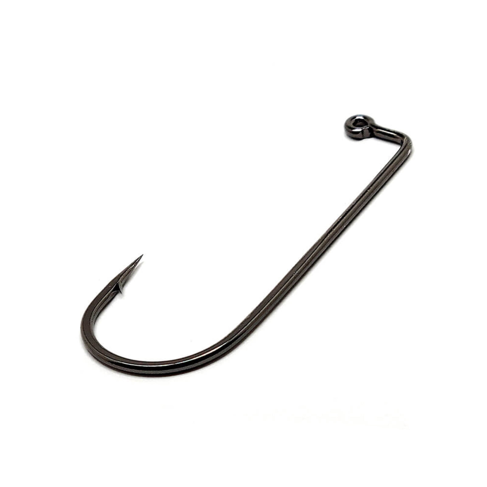 GAMAKATSU 100-Pack 90-Degree Round Bend Heavy Wire NS Black Size 2 Jig Hook (60409-100)