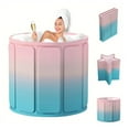 thumbnail image 1 of GAMBE 31.5"Upgraded Foldable Adult Bathtub, Portable Hot Ice Bath Tub, Soaking Spa,Pink, 1 of 8