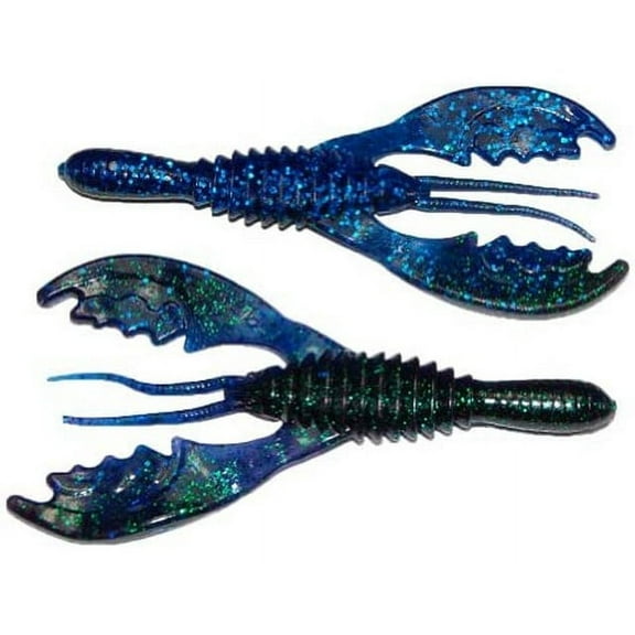 GAMBLER FD5174  MegaDaddy June Bug Shadow Blue Size 5" 5 Pack Fishing Lure