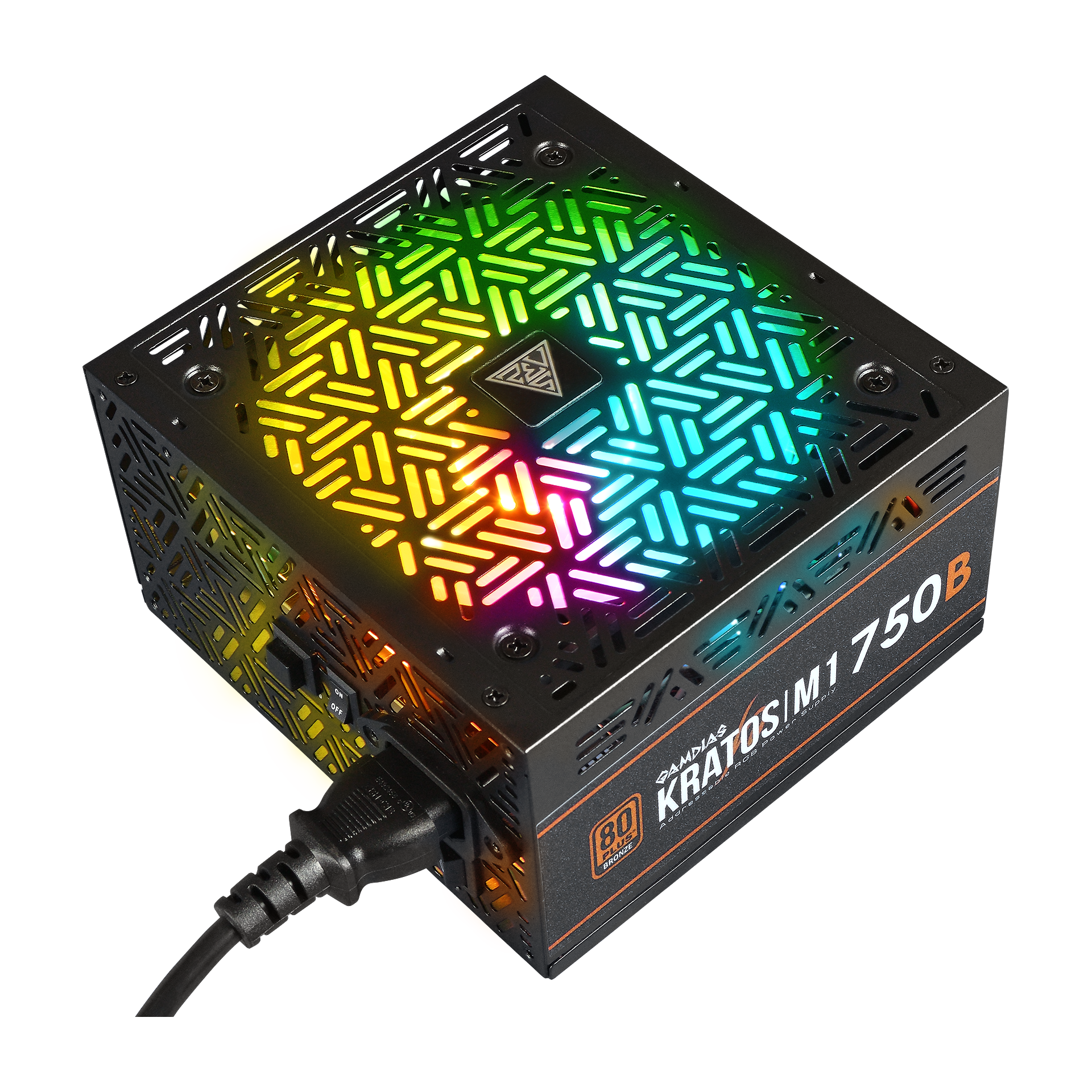 KRATOS 750W PC Power Supply ATX, 80 Plus Bronze Efficiency, ARGB Lighting by Gamdias