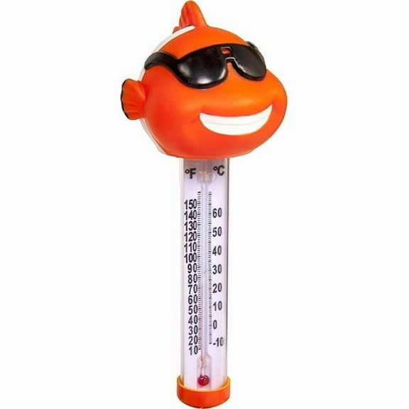 GAME Clownfish Spa and Pool Thermometer, Shatter-Resistant, Fahrenheit and Celsius, Non-Toxic Liquid