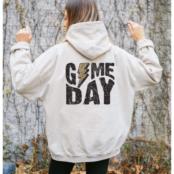 GAME DAY Graphic Unisex Fleece Hooded Sweatshirt