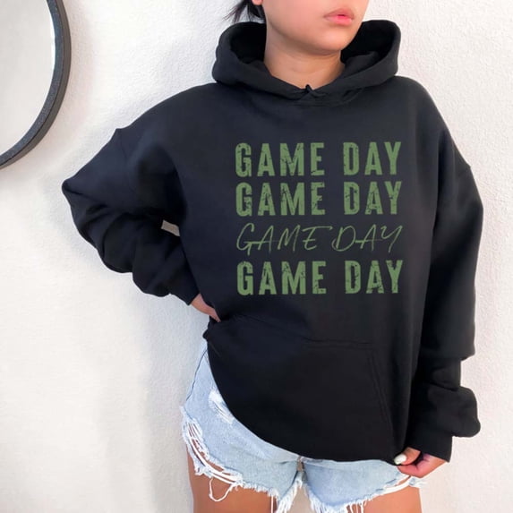 GAME DAY Graphic Unisex Fleece Hooded Sweatshirt