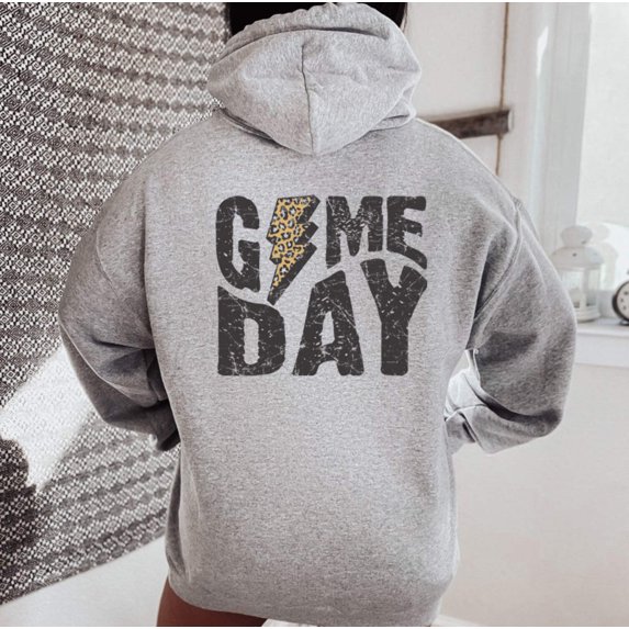 GAME DAY Graphic Unisex Fleece Hooded Sweatshirt