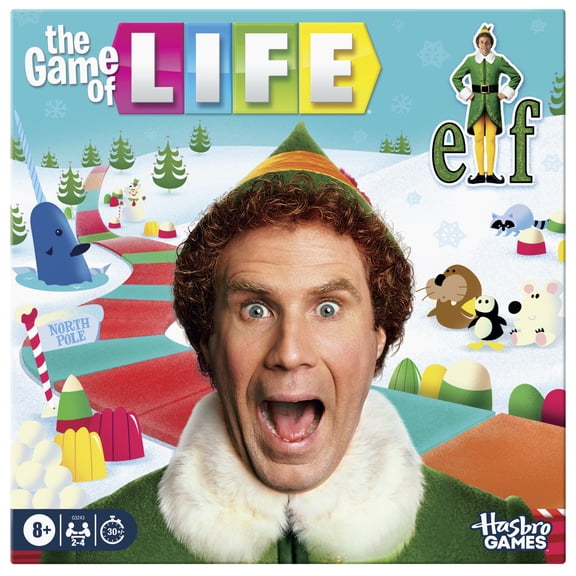 The Game of Life Elf Board Game, Officially Licensed Elf Games for Kids, Teens & Adults