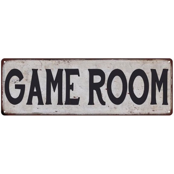 GAME ROOM Vintage Look Rustic 6x18 Metal Sign Chic Retro 106180035052