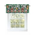 thumbnail image 1 of IT'S GAME Valances for Windows TIME Rugby Sport Hat Gnome Retro Green Modern Kitchen Valance Curtain Rod Pocket Small Curtains for Cafe Bathroom Laundry Basement 42" x 12", 1 of 8