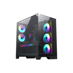 GAMEMAX Infinity Plus Black USB3.0 / Type C ATX Mid-Tower Gaming Computer Case w/3 x Tempered Glass Side Panel (Fans Not Included)