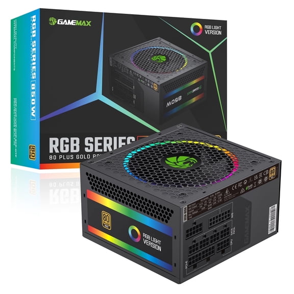 GAMEMAX RGB-850-SE, 850W 80Plus Gold Fully Modular RGB ATX Power Supply