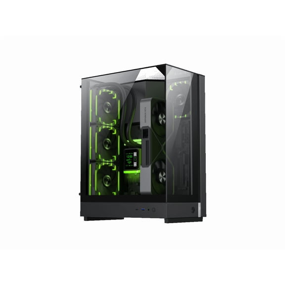 GAMEMAX T20 BK Black case. Three-sided tempered glass offers a full, unobstructed view of your hardware. 90 rotated motherboard layout enhances airflow using the natural Stack Effect.