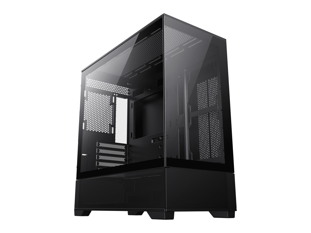 GAMEMAX VISTA MB Black USB3.0 Micro-ATX Tower Tempered Glass Computer Case. Fan is Not Included.