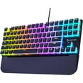 thumbnail image 1 of GAMEPOWER Suki TKL Wired Mechanical Gaming Keyboard, Programmable Macros RGB Lighting Customization, Tactile Blue Mechanical Switches Aluminum Base, Magnetic wrist support, 87 Keys, Blue switch, 1 of 7