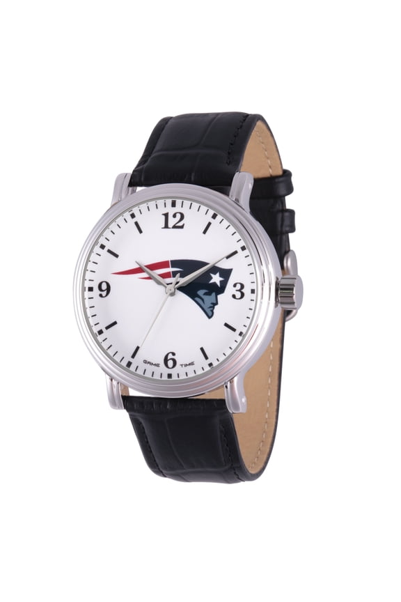 GAMETIME NFL Men's Shiny Silver Vintage Alloy Watch, 1-Pack