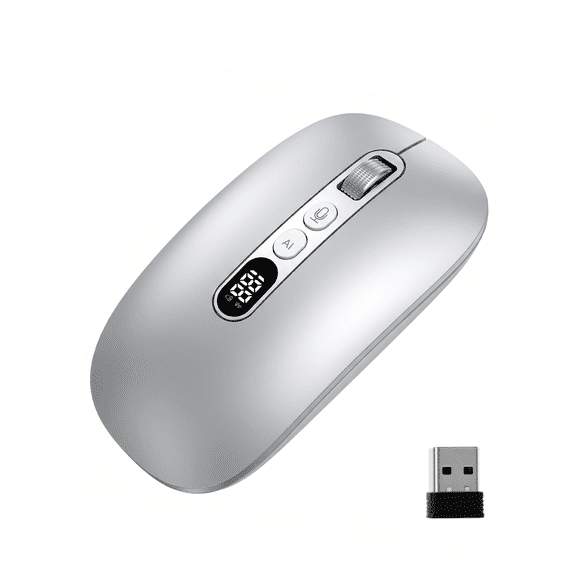 GAMINJA Ai Mouse with Voice Typing & ChatGPT Assistant,Smart Mouse Multi Language Voice to Text Recorder Ergonomic Silent Wireless BT Mouse 600mAH for Computer,PC,Laptop,2026 Upgraded