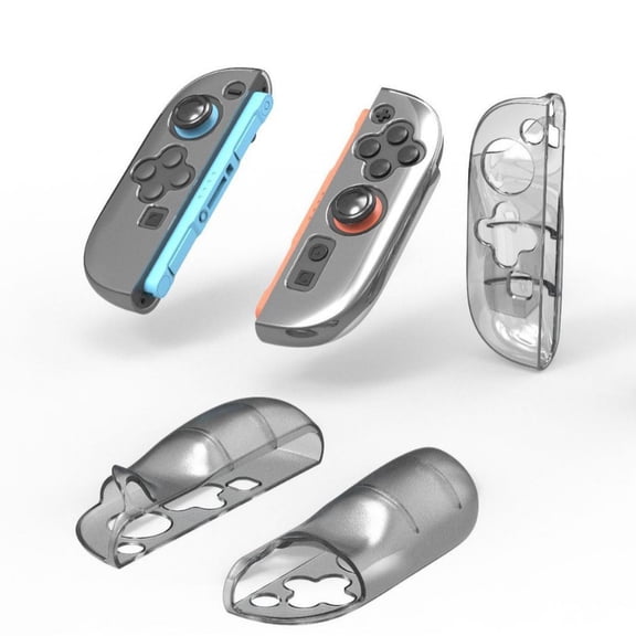 GAMINJA Clear Crystal Case for Nintendo Switch 2 Joy-Con Controllers - 2-Pack Anti-Scratch Shockproof Protective Shells for NS2 Left/Right Mini Controllers, Transparent Slim Gaming Accessory