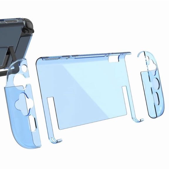 GAMINJA Detachable Clear Crystal Case for Nintendo Switch 2 (2025) - Anti-Scratch Shockproof Transparent Protective Shell for Switch 2 Console & Joy-Con, Dock-Friendly Gaming Accessory