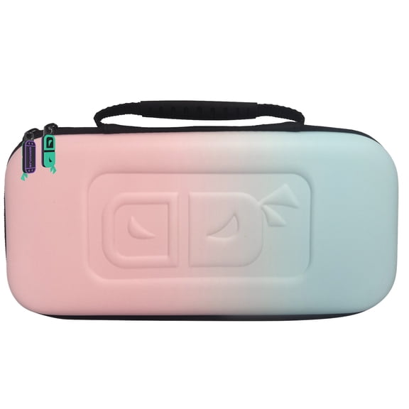 GAMINJA Hard Shell Carrying Case for Switch2 & Switch OLED, Waterproof Shockproof Portable Storage Bag with Game Card Slots, Protective Travel Case for Console & Gaming Accessories