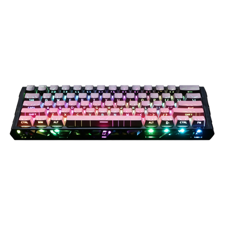 GAMINJA Mechanical Gaming Keyboard,Ultra Compact 60% Form Factor,61 Key Hot Swappable Mechanical Gaming Keyboard,RGB Backlit,Compatible with Windows Laptops, PC and Mac(Black&Pink)