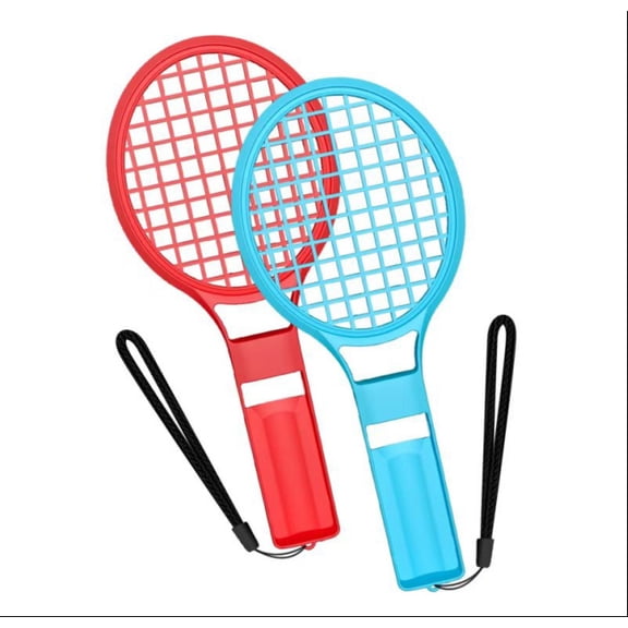 GAMINJA Tennis Racket Motion Grip for Nintendo Switch & Switch2, Portable Ergonomic Joy-Con Controller Attachment, Compatible with Switch Sports, Mario Tennis Aces (2 Pack)