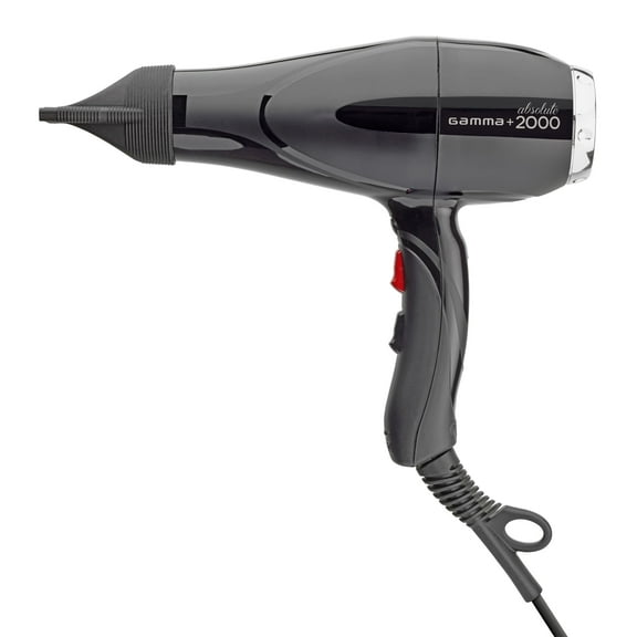 GAMMA+ Absolute 2000 Professional Tourmaline Hair Dryer, Professional-Grade, Black