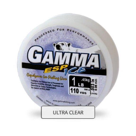 GAMMA Copolymer ESP Ice Fishing Line, Clear, 110yd, 10lb