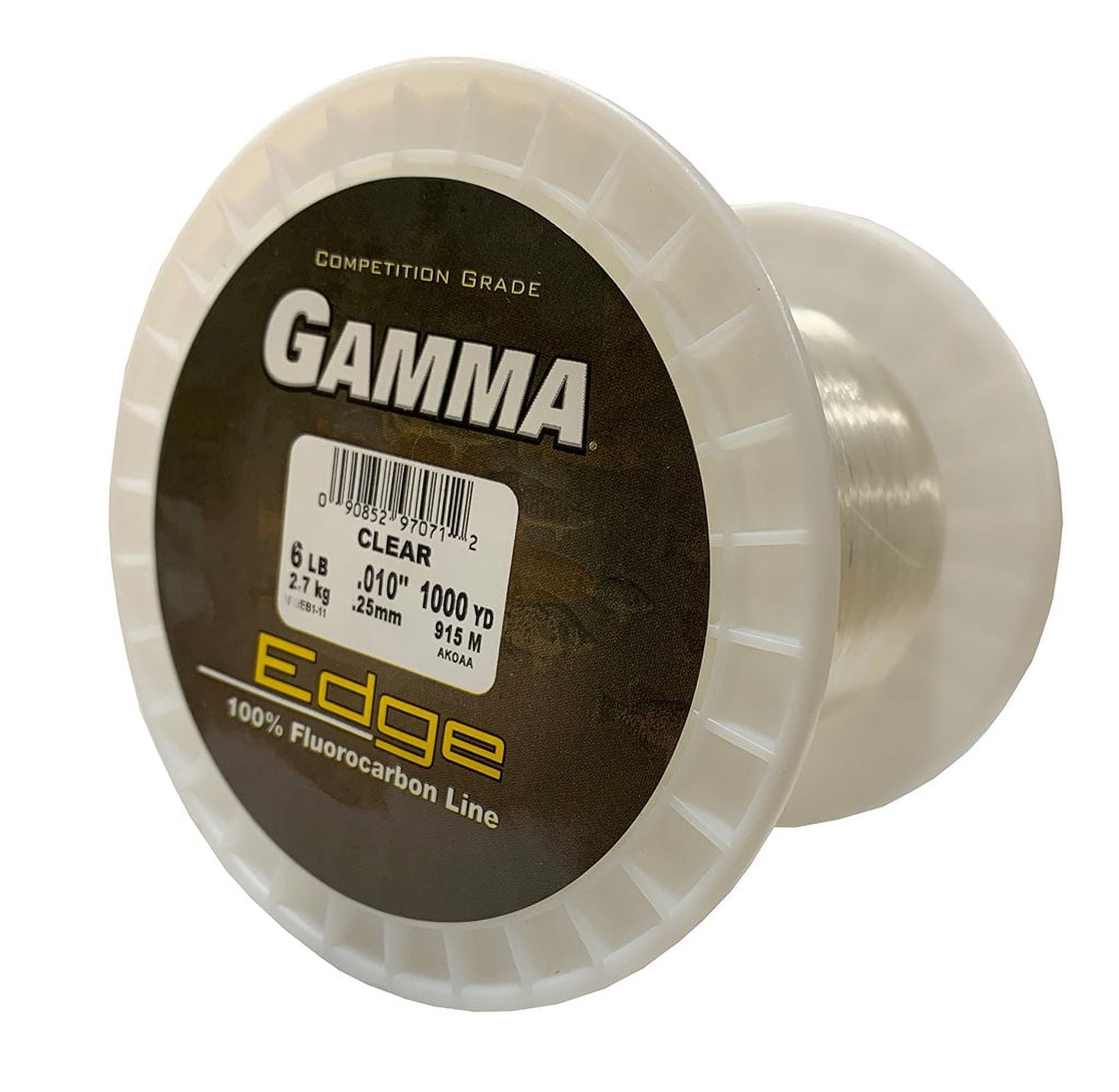 GAMMA Edge Fluorocarbon Fishing Line Bulk Spool, Clear,  6lb