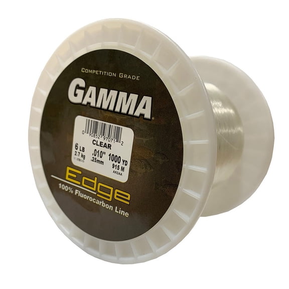 GAMMA Edge Fluorocarbon Fishing Line Bulk Spool, Clear, 8lb