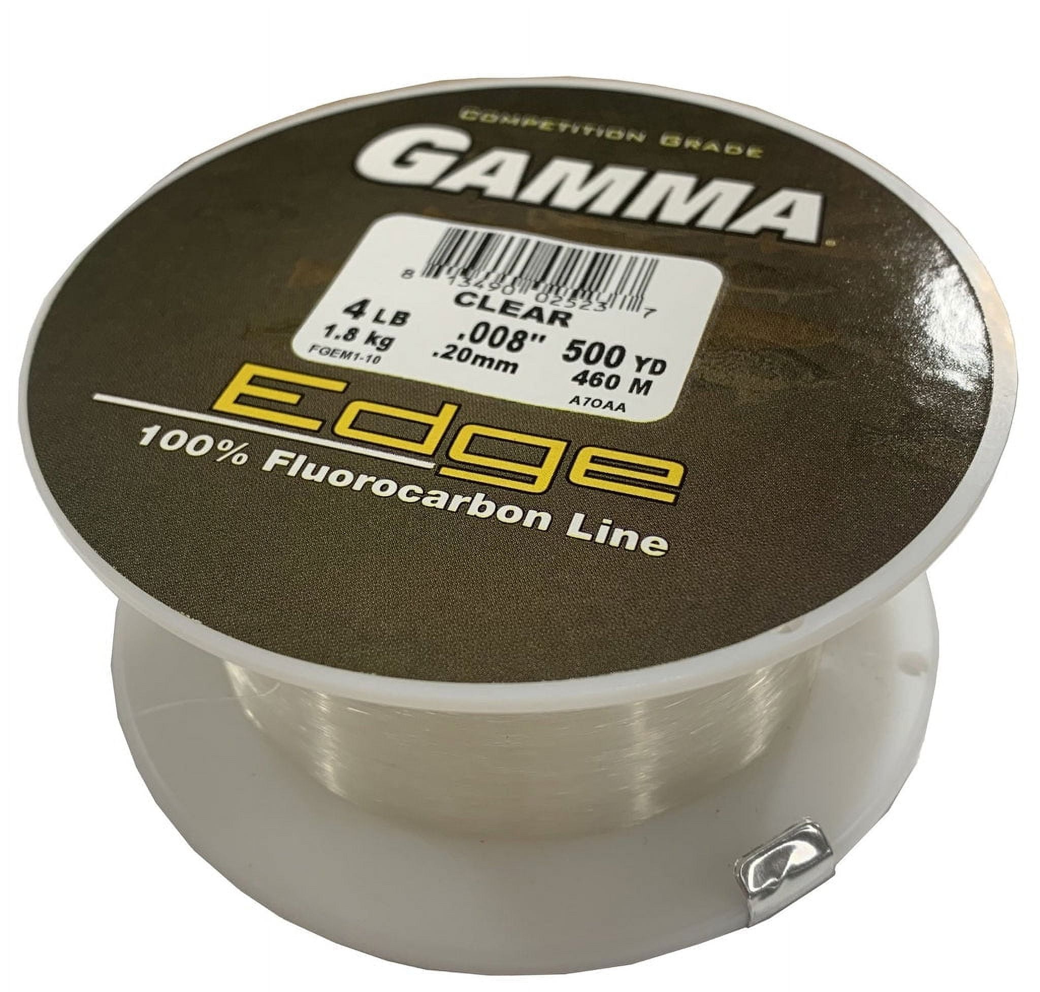 GAMMA Edge Fluorocarbon Fishing Line Mini Bulk Spool, Clear, 8lb