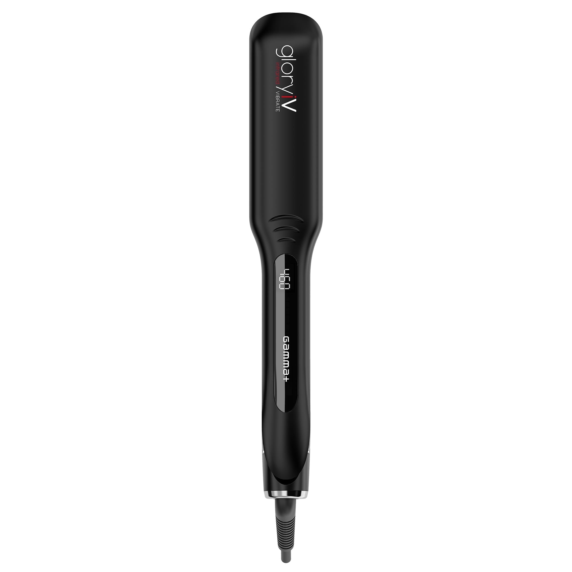 GAMMA+ Glory IV 1.5-Inch Ceramic Tourmaline Flat Iron Hair Straightener, Vibrating with Infrared Heat Shield Technology with Digital Display, Black