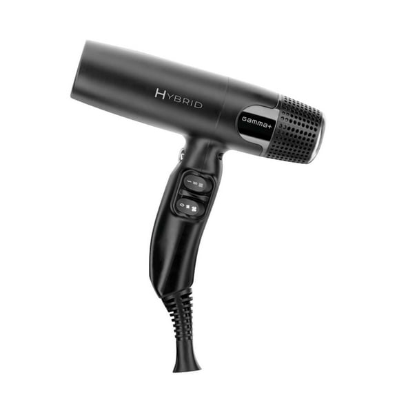 GAMMA+ Hybrid Professional Hair Dryer 1600W Compact Ionic Low Noise Black