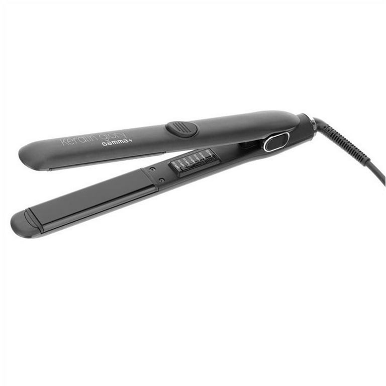 GAMMA Keratin Glory Extra Long Professional 1 in Metal Flat Iron Hair Straightener Straightening Black