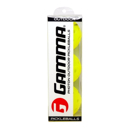 GAMMA Photon Outdoor Pickleballs 3 Pack Box