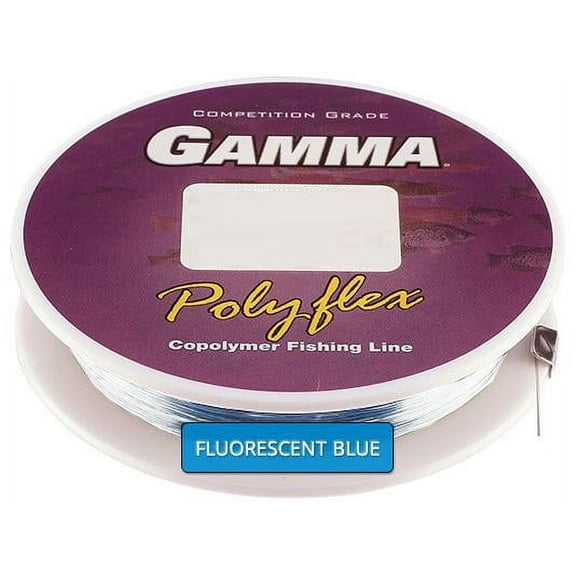 GAMMA Polyflex Copolymer Fishing Line Bulk Spool, Fluorescent Blue, 12lb, 3000yd