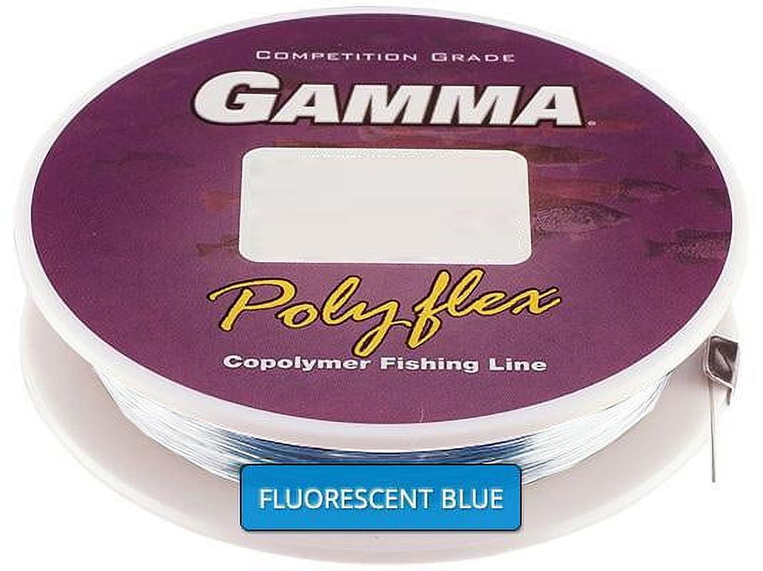 GAMMA Polyflex Copolymer Fishing Line Bulk Spool, Fluorescent Blue, 25lb, 2200yd